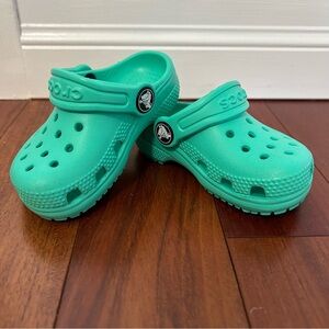 NWOT Crocs Toddler Classic Clog - Lagoon (green)